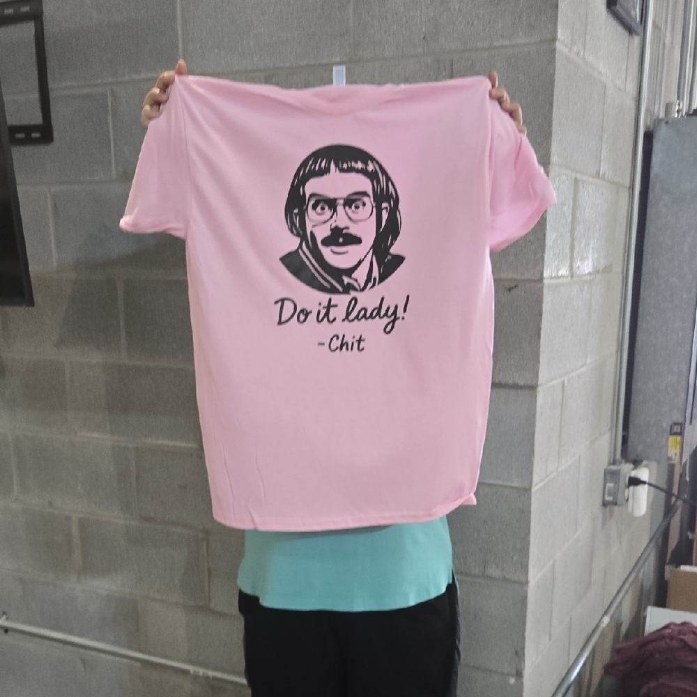 Jerzees Pink Graphic Tee - Do It Lady Design